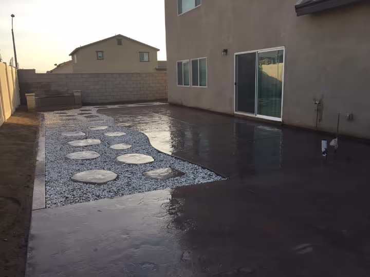 Residential Stamped Concrete Walkway and Slab Project — photo 4